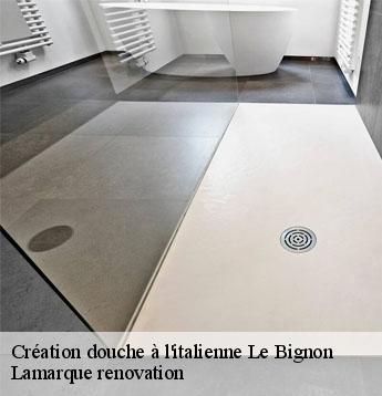 Création douche à l'italienne  le-bignon-44140 Lamarque renovation